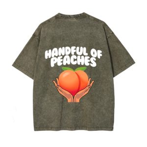 Olive Handful Of Peaches 🍑 Oversized T-Shirts
