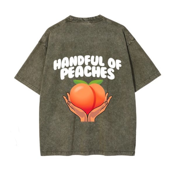 Olive Handful Of Peaches 🍑 Oversized T-Shirts