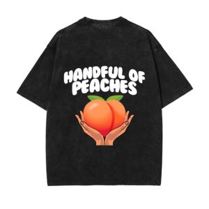Black Handful Of Peaches 🍑 Oversized T-Shirts
