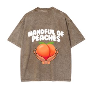 Brown Handful Of Peaches 🍑 Oversized T-Shirts